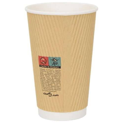 papirnate šalice za kavu 500 kom 16 oz 400 ml smeđe - 1 400 ml Cijena