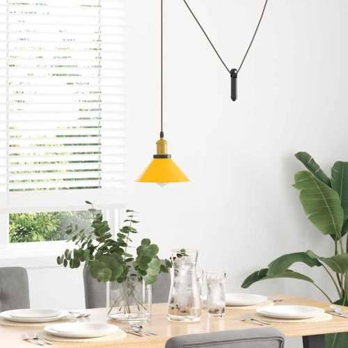 Visilica podesiva po visini E27 sjajno žuta Ø 22 cm metal - Sjajna žuta 1 Cijena