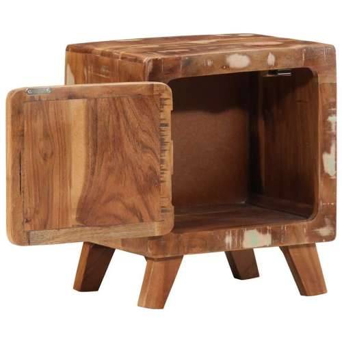 Noćni ormarić 2 kom 40x32x46 cm Obrađeno puno drvo - Smeđa 2 masivno obnovljeno drvo Cijena