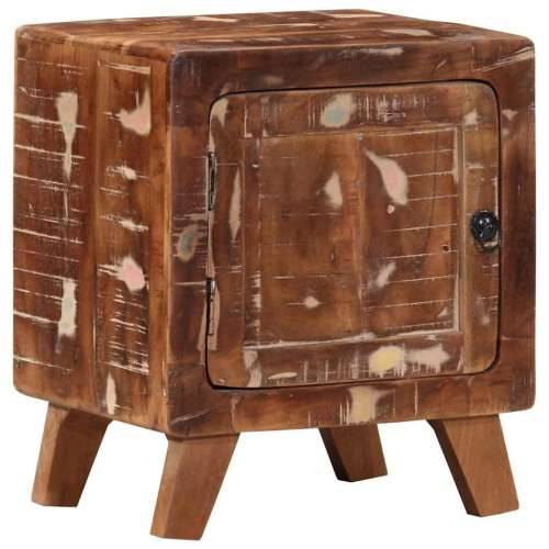 Noćni ormarić 2 kom 40x32x46 cm Obrađeno puno drvo - Smeđa 2 masivno obnovljeno drvo Cijena