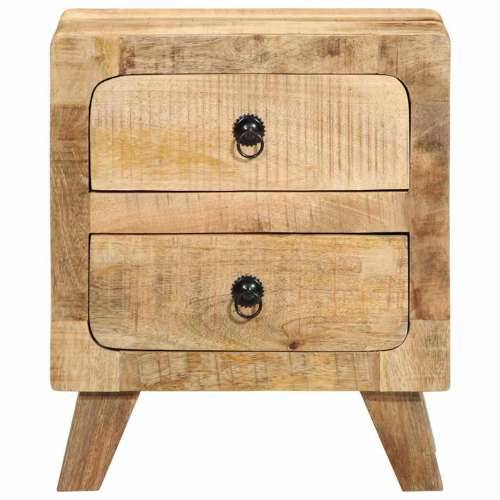 Noćni ormarić 2 kom 40x32x46 cm puno drvo grubo mango - 2 Grubo masivno drvo manga Cijena