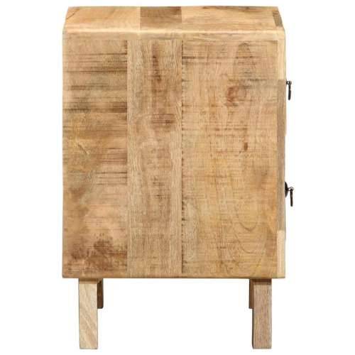 Noćni ormarić 2 kom 40x32x46 cm puno drvo grubo mango - 2 Grubo masivno drvo manga Cijena