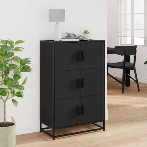 Visoka ploča crna 68x35x106,5 cm Konstruirano drvo i metal - Crna 1 Cijena