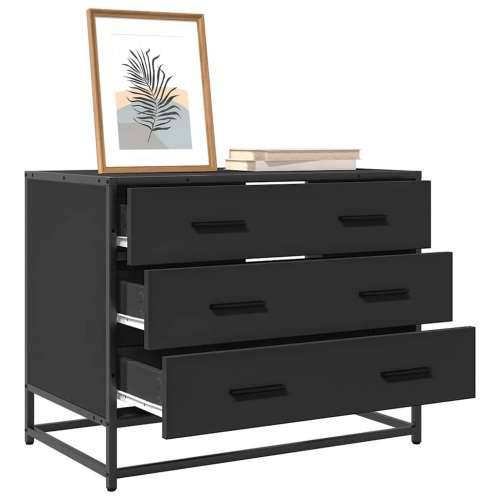 Ormar s ladicama crni 70x41x56 cm izrađeno drvo - Crna 1 Cijena