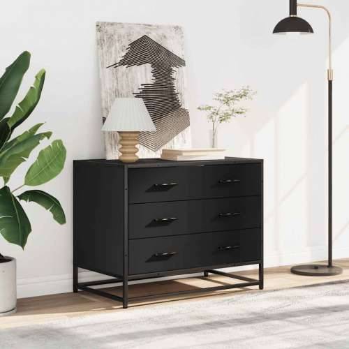 Ormar s ladicama crni 70x41x56 cm izrađeno drvo - Crna 1 Cijena