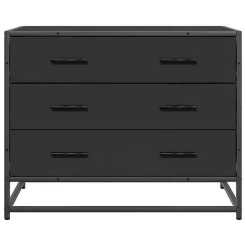 Ormar s ladicama crni 70x41x56 cm izrađeno drvo - Crna 1 Cijena