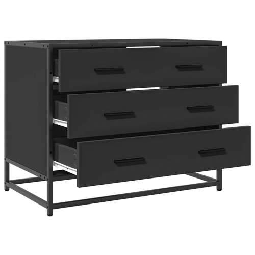 Ormar s ladicama crni 70x41x56 cm izrađeno drvo - Crna 1 Cijena