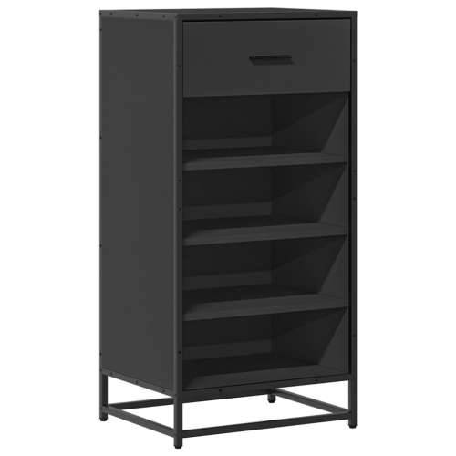 Stalak za cipele crni 48x38x97,5 cm izrađeno drvo - Crna 1 4 Cijena