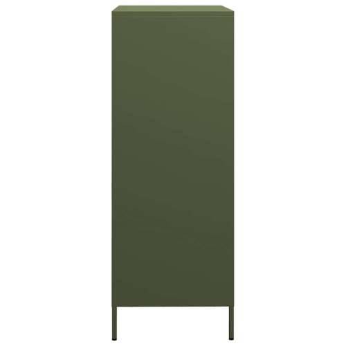 Visoka komoda maslinastozeleni 68x39x101,5 cm od čelika Zelena 1 Cijena