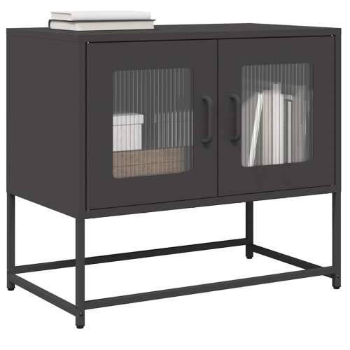 TV ormarić crni 68x39x60,5 cm hladno valjani čelik - Crna 1 68 cm Cijena