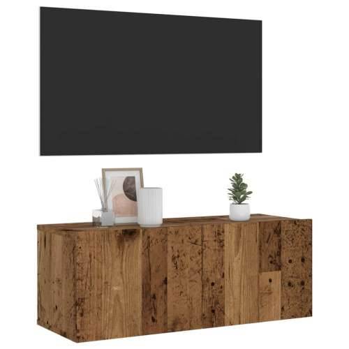 Zidni TV ormarić staro drvo 80x30x30 cm konstruirano drvo - Staro drvo 1 80 cm Cijena