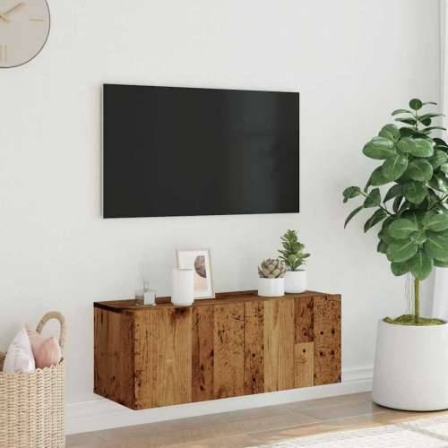 Zidni TV ormarić staro drvo 80x30x30 cm konstruirano drvo - Staro drvo 1 80 cm Cijena