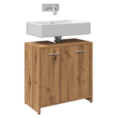 Ormarić za Lavabo - Umivaonik smeđa boja hrasta 60x33x60 cm drveni - hrast artisan 1 Cijena