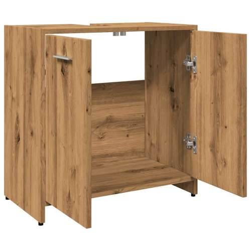 Ormarić za Lavabo - Umivaonik smeđa boja hrasta 60x33x60 cm drveni - hrast artisan 1 Cijena