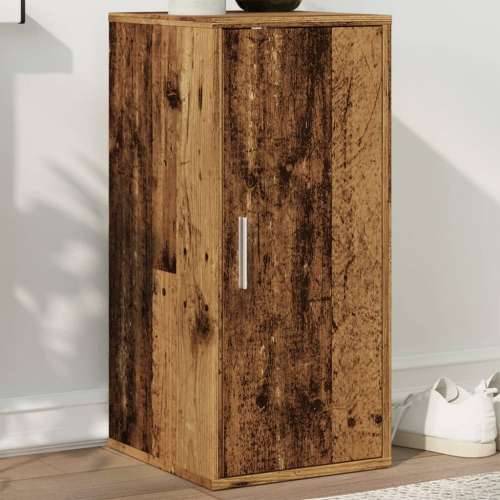Ormarić za cipele staro drvo 32x35x70 cm konstruirano drvo - Staro drvo 31.5 x 35 x 70 cm 1 shoe cabinet with door Cijena