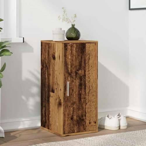 Ormarić za cipele staro drvo 32x35x70 cm konstruirano drvo - Staro drvo 31.5 x 35 x 70 cm 1 shoe cabinet with door Cijena