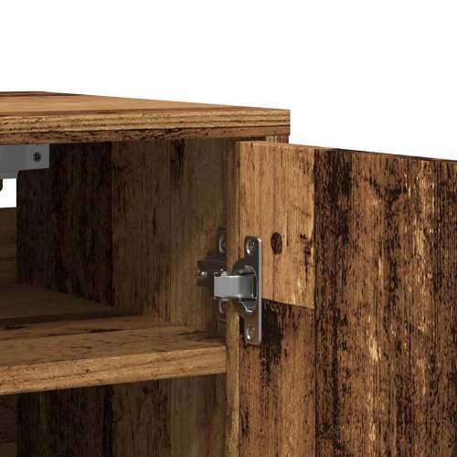 Ormarić za cipele staro drvo 32x35x70 cm konstruirano drvo - Staro drvo 31.5 x 35 x 70 cm 1 shoe cabinet with door Cijena