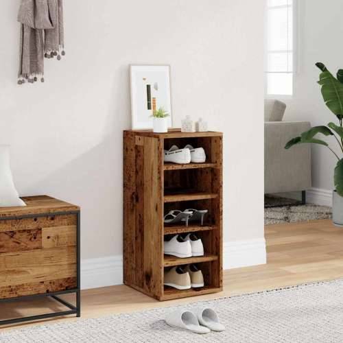 Ormarić za cipele staro drvo 32x35x70 cm konstruirano drvo - Staro drvo 31.5 x 35 x 70 cm 1 shoe cabinet without door Cijena