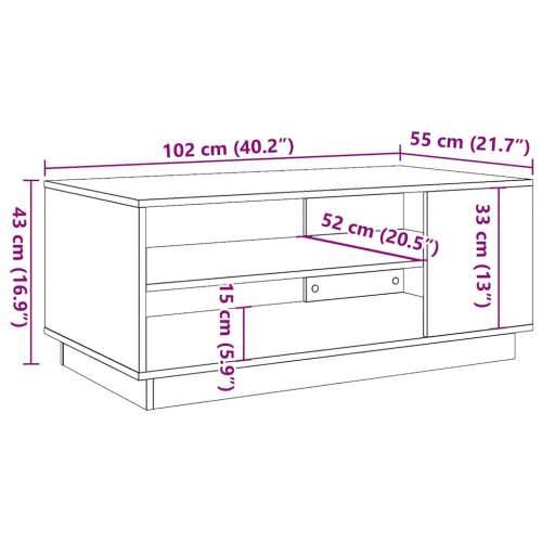 Stol za kavu staro drvo 102x55x43 cm konstruirano drvo - Staro drvo 102 x 55 x 43 cm 1 Cijena