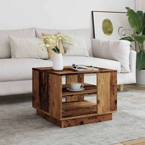 Stol za kavu staro drvo 55x55x42 cm konstruirano drvo - Staro drvo 55 x 55 x 43 cm 1 Cijena