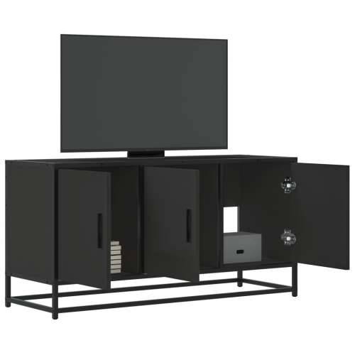 TV ormarić crni 100x35x50 cm Konstruirano drvo i metal - Crna 1 Cijena