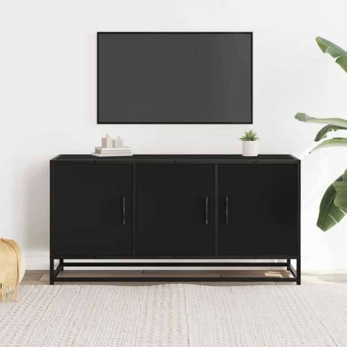 TV ormarić crni 100x35x50 cm Konstruirano drvo i metal - Crna 1 Cijena