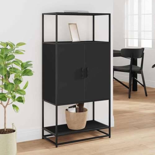 Visoka ploča crna 68x35x139 cm Konstruirano drvo i metal - Crna 1 Cijena