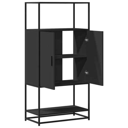 Visoka ploča crna 68x35x139 cm Konstruirano drvo i metal - Crna 1 Cijena