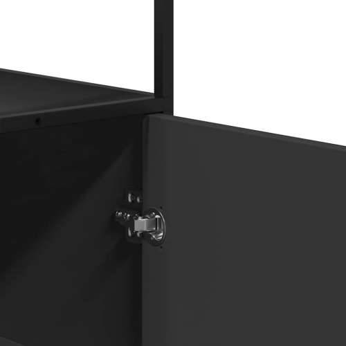 Visoka ploča crna 68x35x139 cm Konstruirano drvo i metal - Crna 1 Cijena