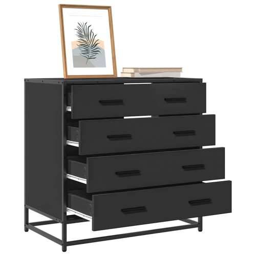 Ormar s ladicama crni 70x41x70 cm izrađeno drvo - Crna 1 Cijena