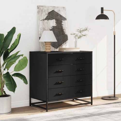 Ormar s ladicama crni 70x41x70 cm izrađeno drvo - Crna 1 Cijena