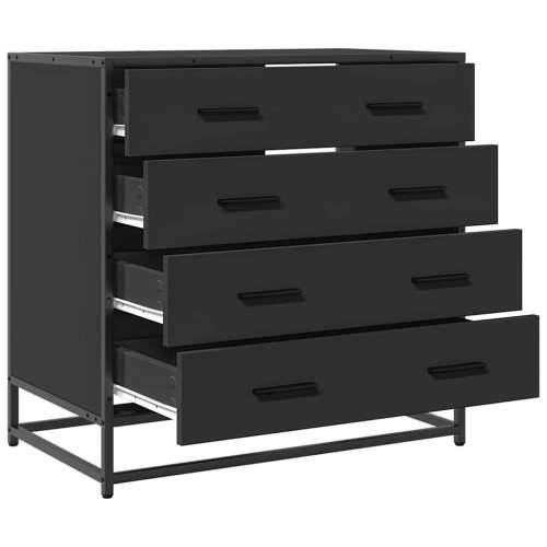Ormar s ladicama crni 70x41x70 cm izrađeno drvo - Crna 1 Cijena