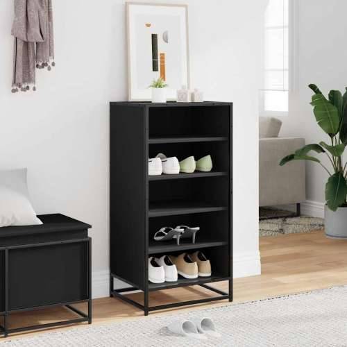 Stalak za cipele crni 48x38x97,5 cm izrađeno drvo - Crna 6 1 Cijena