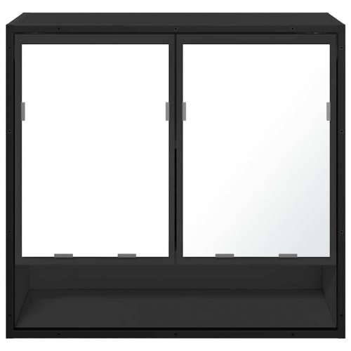 Kupaonski ormarić s ogledalom crni 65x20x60 cm izrađeno drvo - Crna 1 Cijena