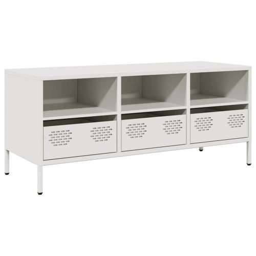 TV ormarić bijeli 101,5x39x43,5 cm hladno valjani čelik - Bijela 1 101.5 cm Cijena