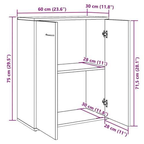 Komoda staro drvo 60x30x75 cm konstruirano drvo - Staro drvo 1 Cijena