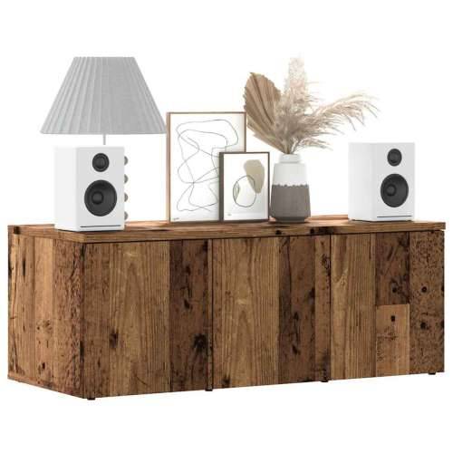 TV ormarić staro drvo 80x34x30 cm konstruirano drvo - Staro drvo 1 Cijena