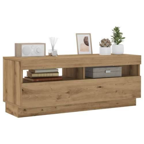 TV ormarić s LED svjetlima umjetnički hrast 100x35x40 cm - hrast artisan 1 100 cm Cijena