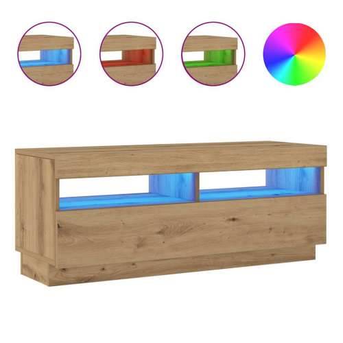 TV ormarić s LED svjetlima umjetnički hrast 100x35x40 cm - hrast artisan 1 100 cm Cijena