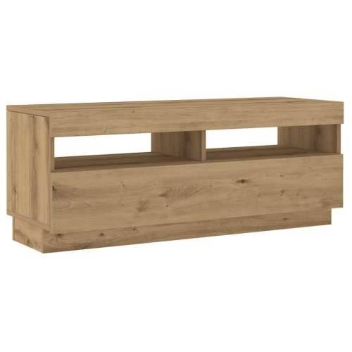 TV ormarić s LED svjetlima umjetnički hrast 100x35x40 cm - hrast artisan 1 100 cm Cijena