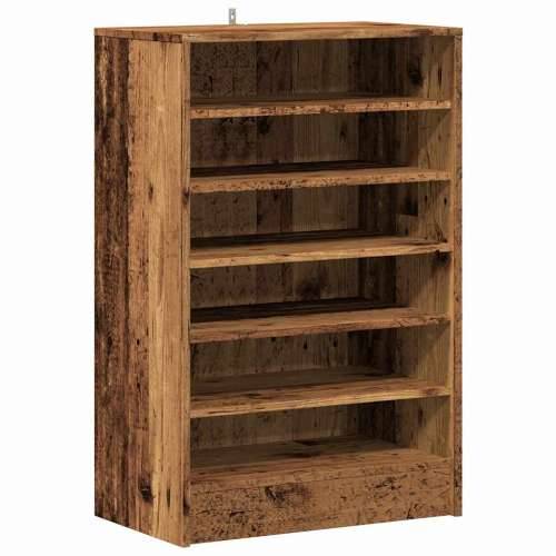 Ormarić za cipele boja staro drvo 60x35x92 cm konstruirano drvo - Staro drvo 60 x 35 x 92 cm 1 shoe cabinet without door Cijena