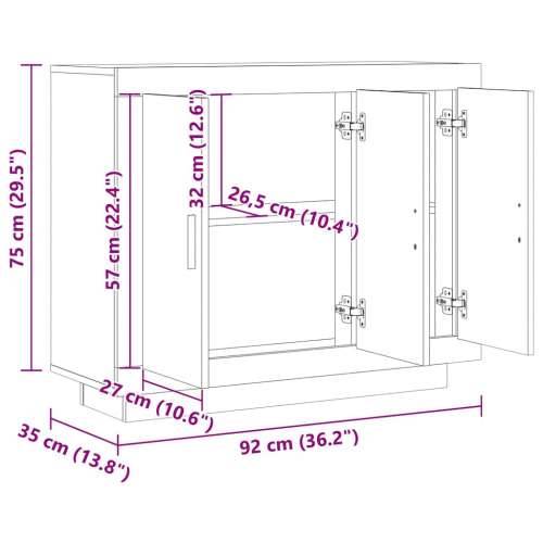 Komoda Artisan hrast 92x35x75 cm izrađeno drvo - hrast artisan 1 Cijena