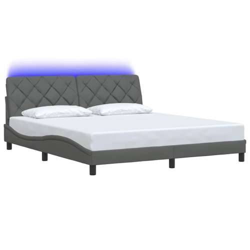 Okvir kreveta s LED-om bez madraca 180x200 cm od tkanine - Tamno siva 180 x 200 cm Cijena