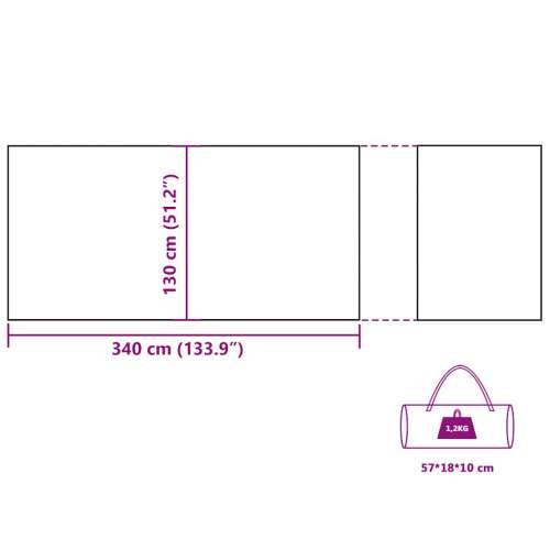 Vjetrobran za kampiranje plavo 340x130 cm vodootporni - Plava 340 x 130 cm Cijena