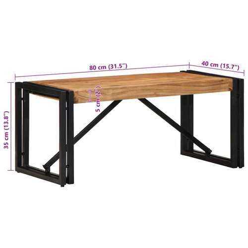 Stolić za kavu 80x40x35 cm od masivnog bagremovog drva - 80 x 40 x 35 cm 1 Masivno bagremovo drvo Cijena