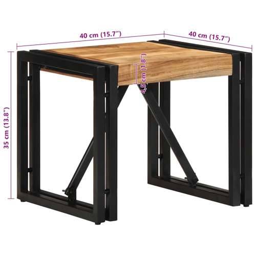 Stolić za kavu 40x40x35 cm od masivnog bagremovog drva - 40 x 40 x 35 cm 1 Masivno bagremovo drvo Cijena