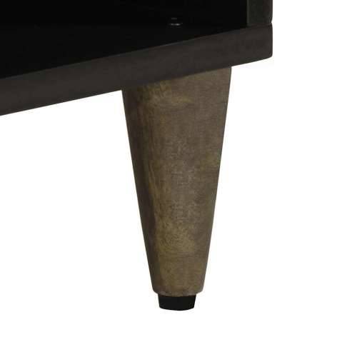 TV ormarić crni 100 x 33 x 46 cm od masivnog drva manga Cijena