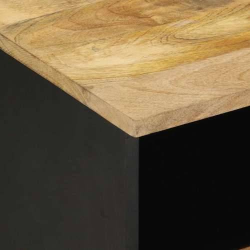 Krevetni ormarić crni 40x33x46 cm Puno grubo drvo Mango - 1 Cijena