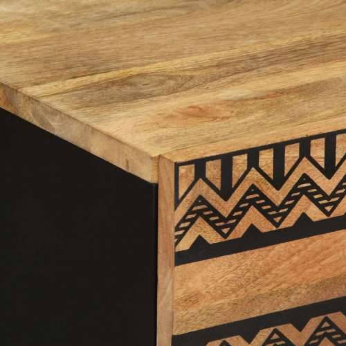 Krevetni ormarić crni 50x33x60 cm Puno grubo drvo Mango Cijena