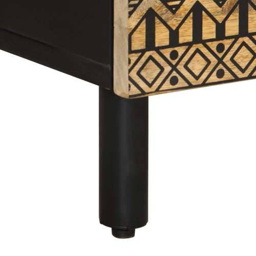 Krevetni ormarić crni 50x33x60 cm Puno grubo drvo Mango Cijena